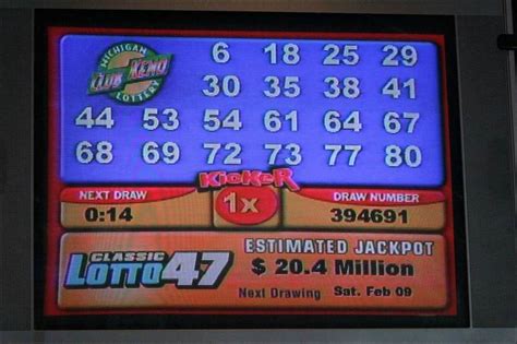 past winning keno numbers michigan.